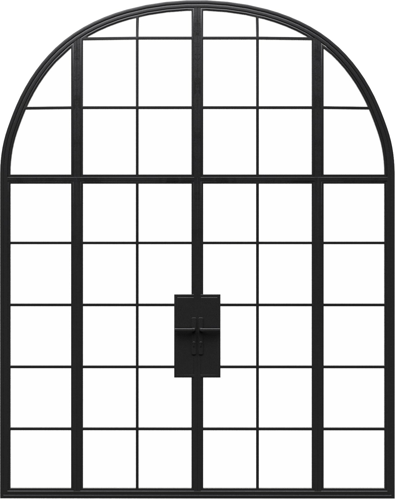 Commercial Arch Steel Glass Doors - ADA Hardware & Panic Bars