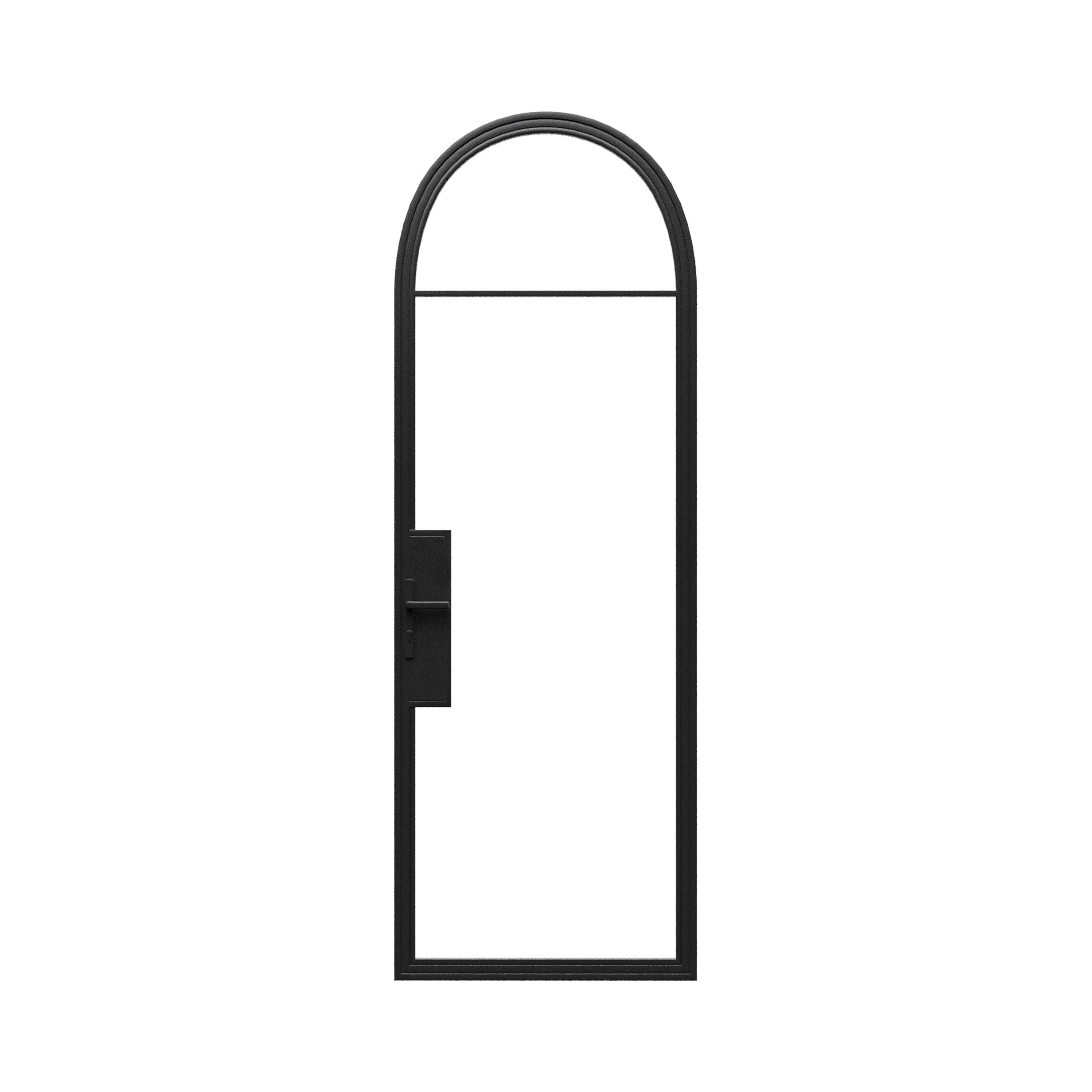 Full Arch Solid Steel Glass Door - Fully Custom