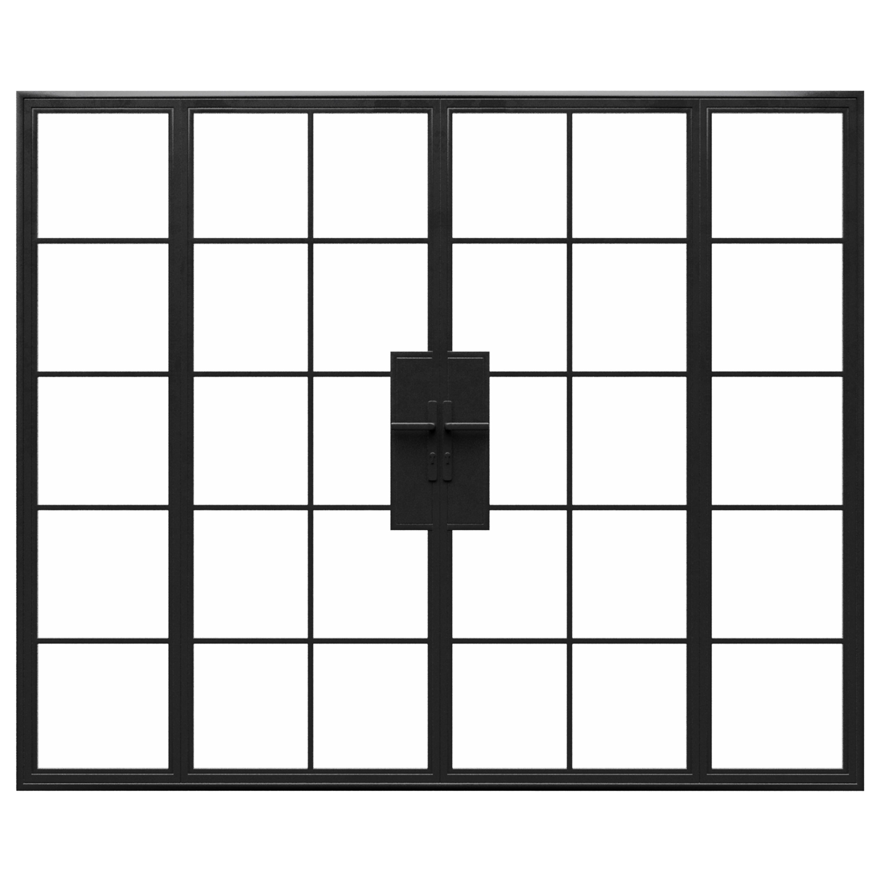 Interior French Steel Metal Glass Doors w/ Sidelites