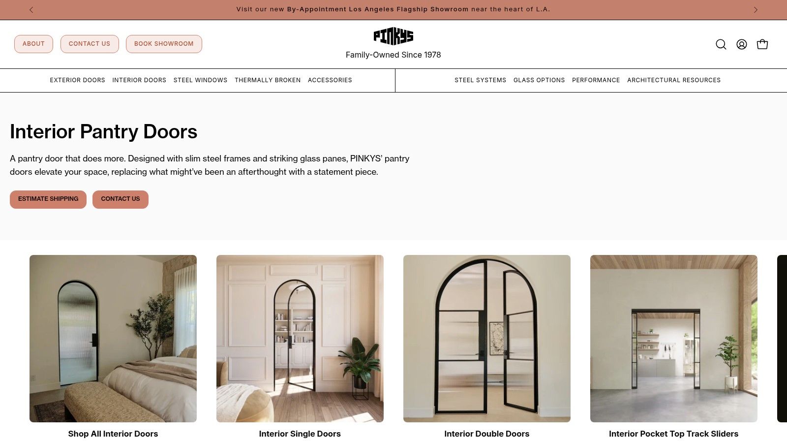 PINKYS steel-and-glass pantry doors