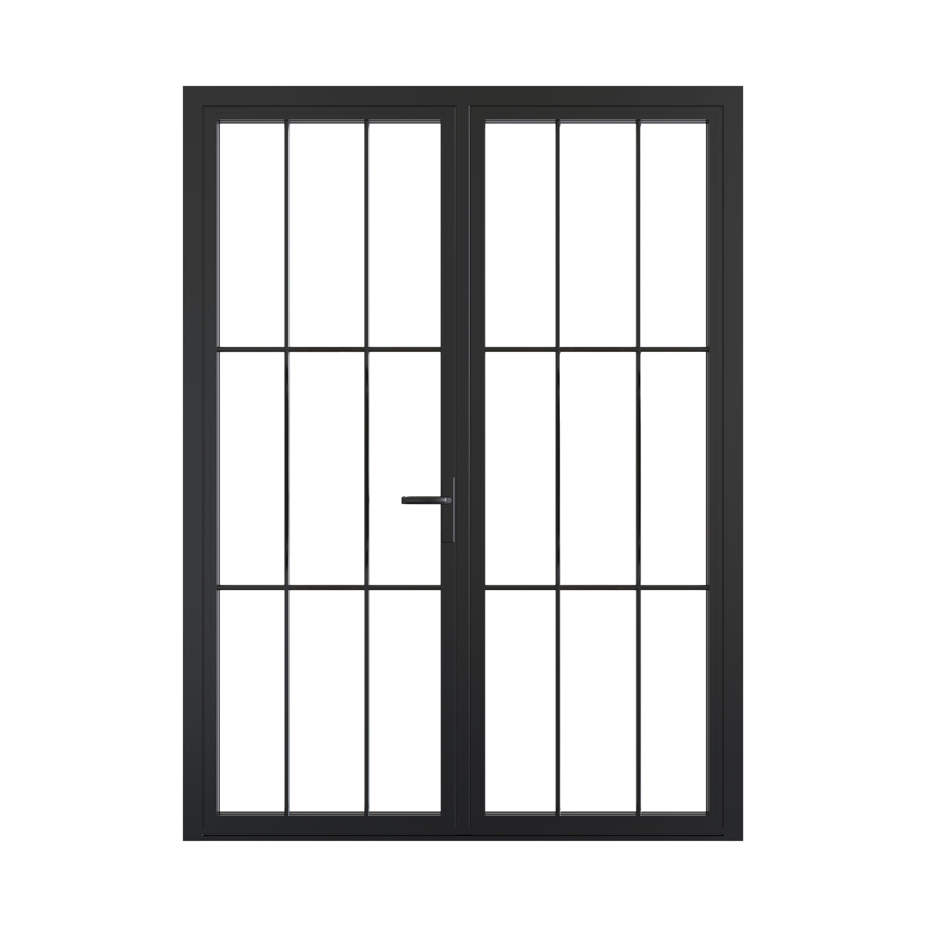 All-Glass Aluminum Metal French Doors
