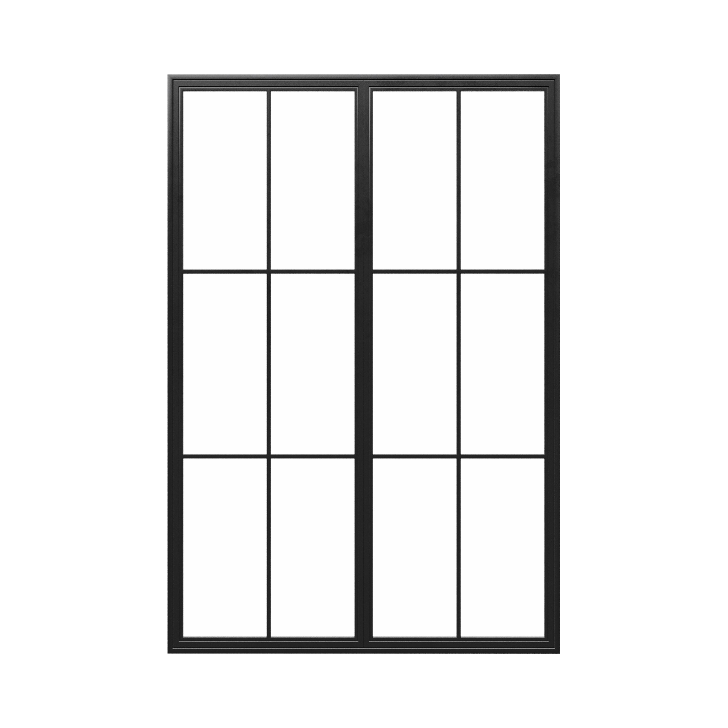 Double Casement Steel Metal Window