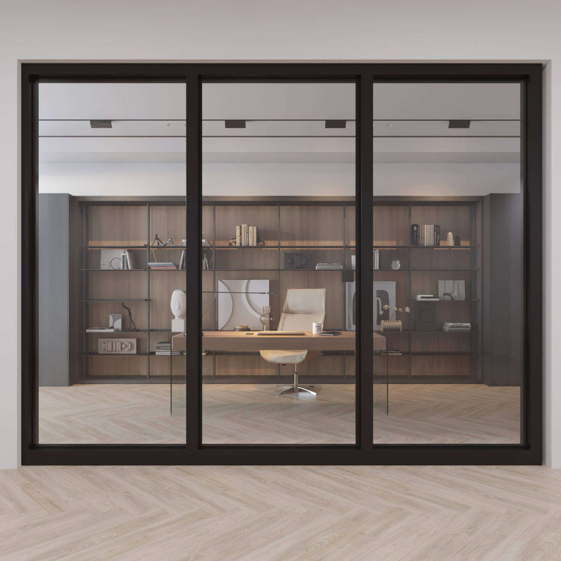 Fixed Glass Window Panel - Aluminum Metal Frame