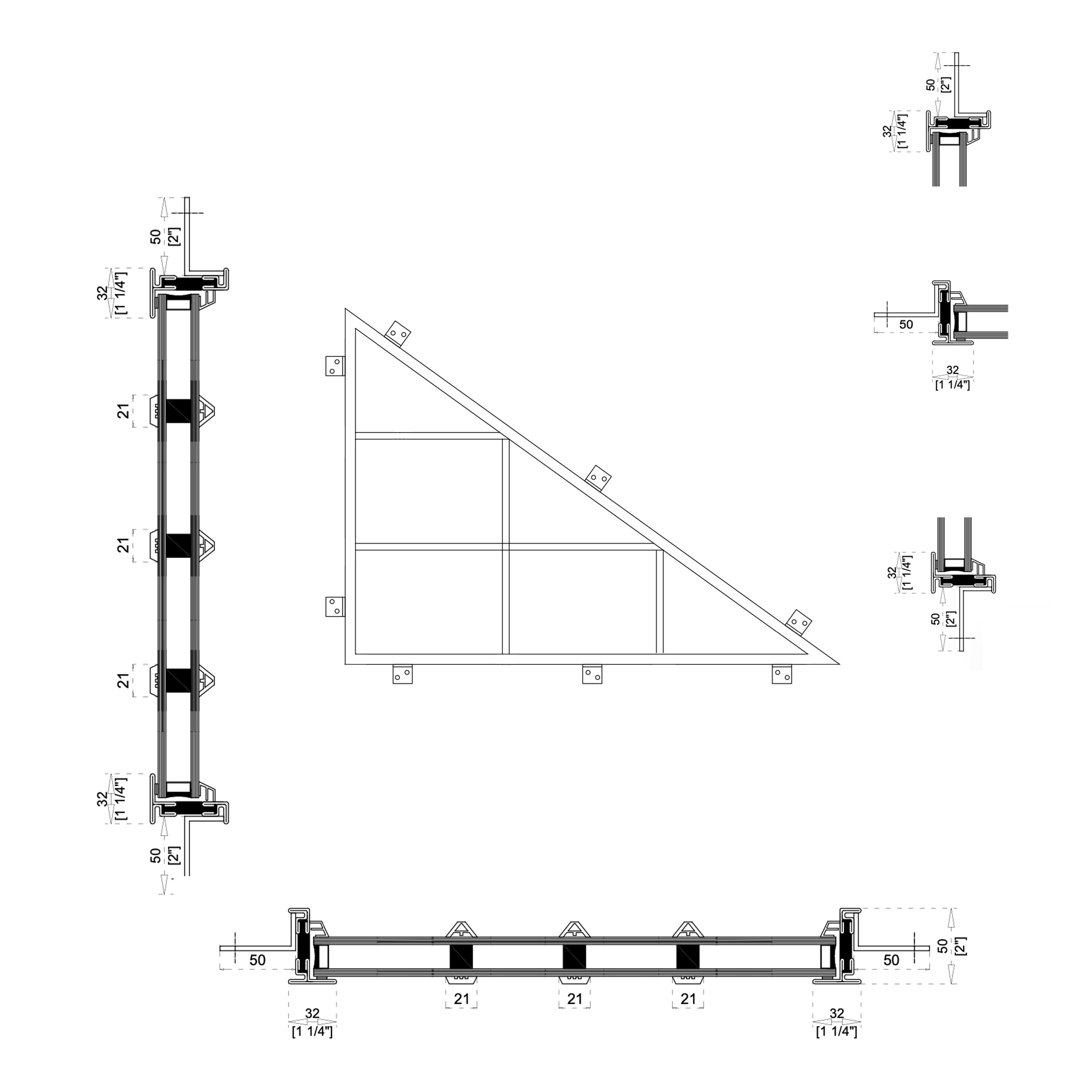 Steel Custom Triangle Thermally Broken Window