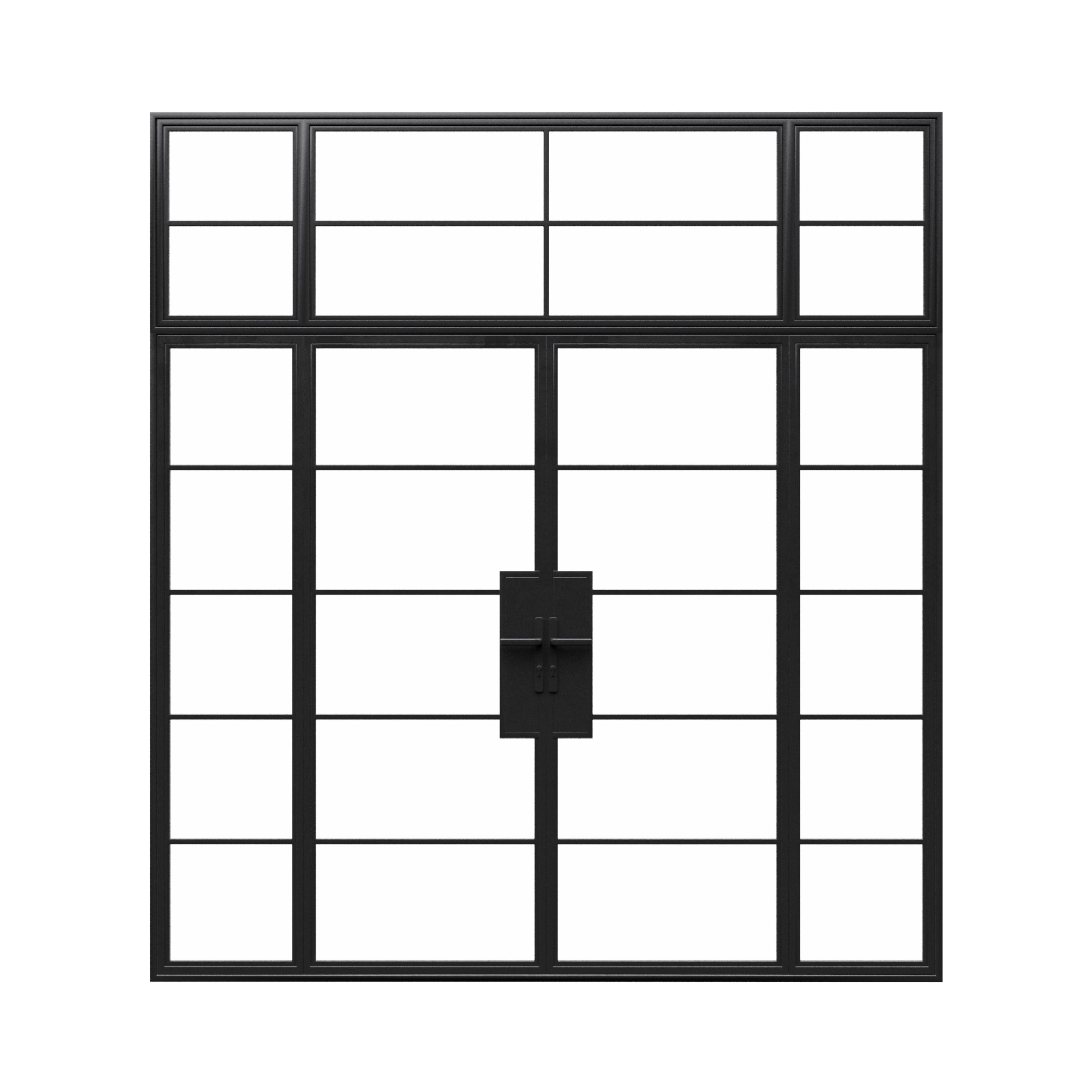 Steel French Doors w/ Transom & Sidelites