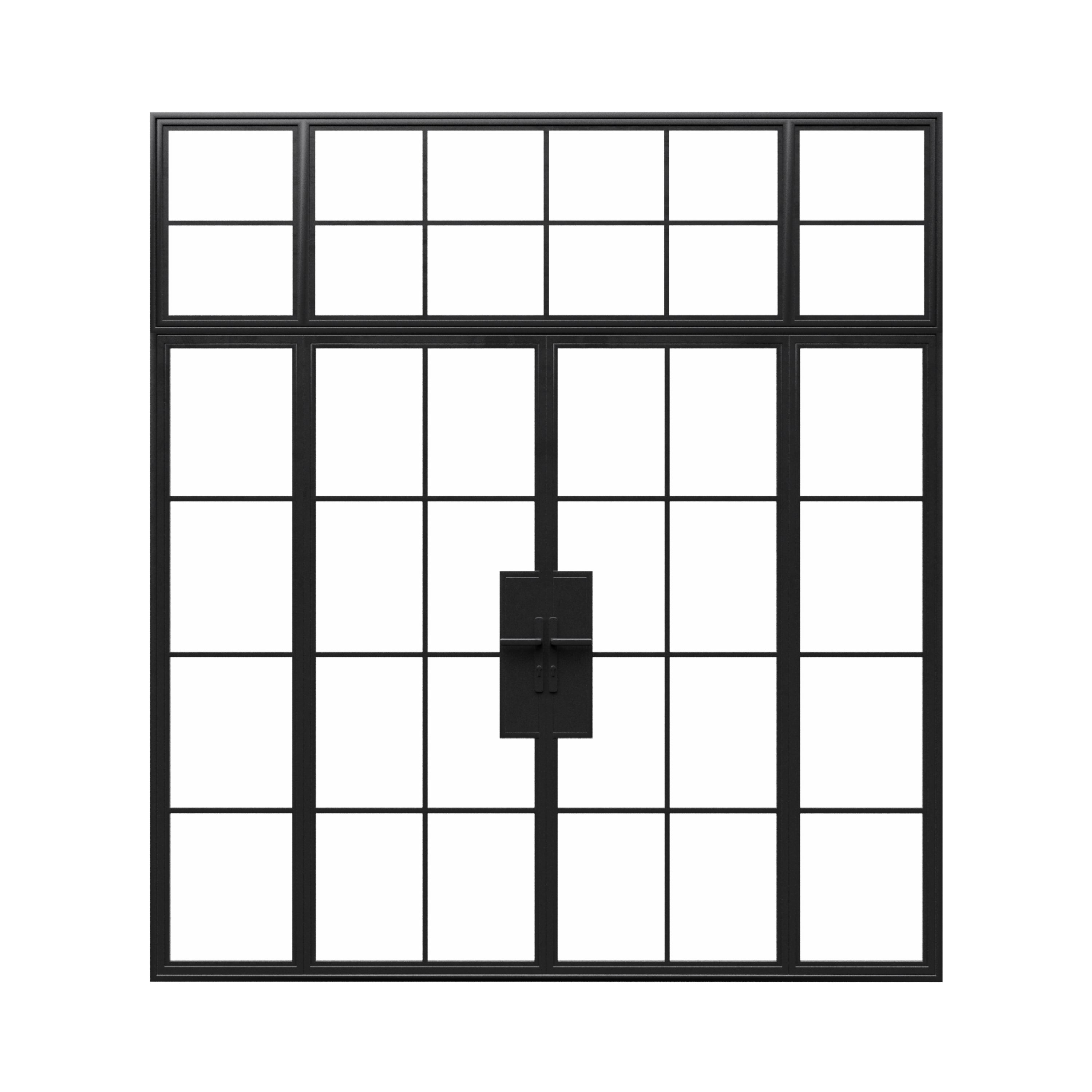 Steel French Doors w/ Transom & Sidelites