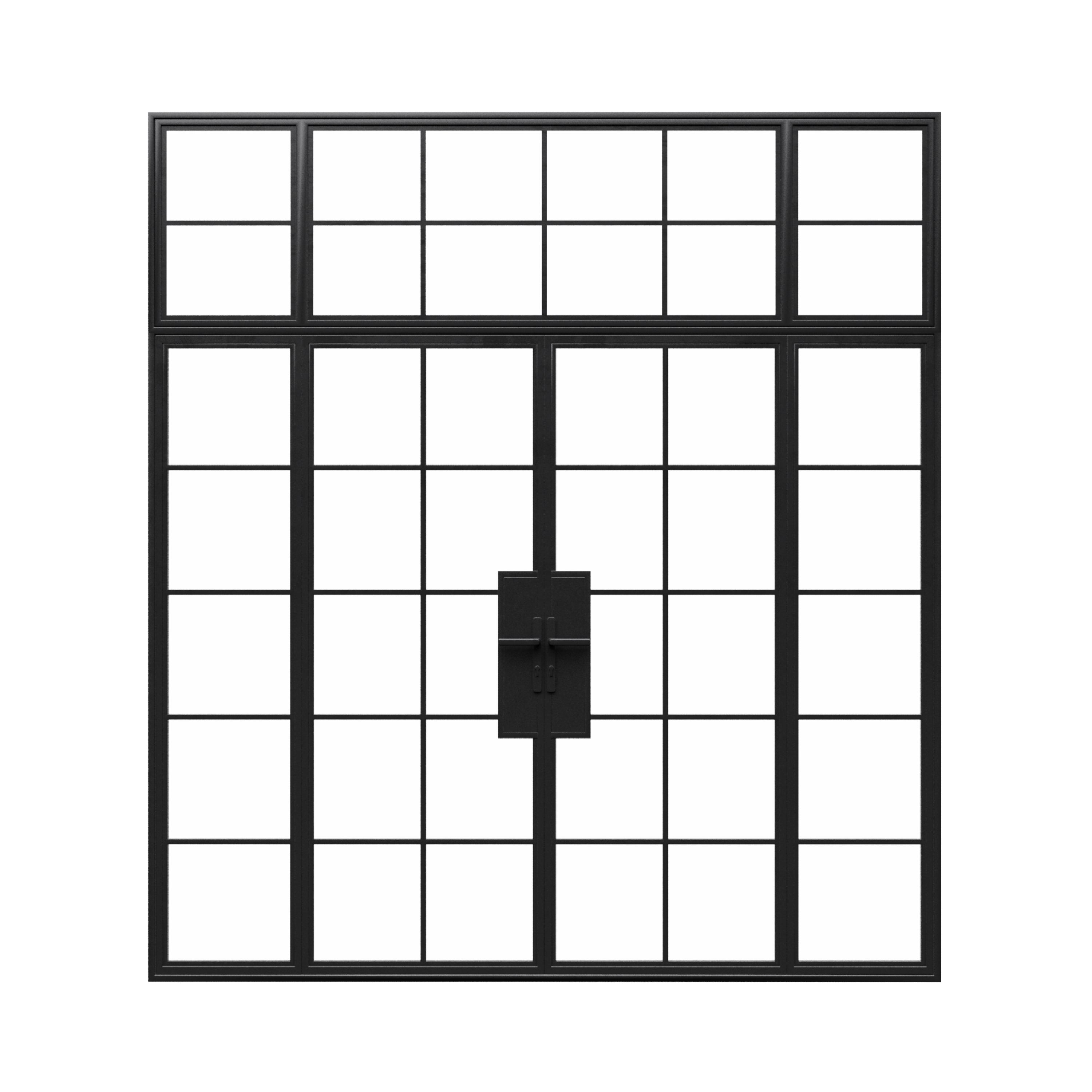 Steel French Doors w/ Transom & Sidelites