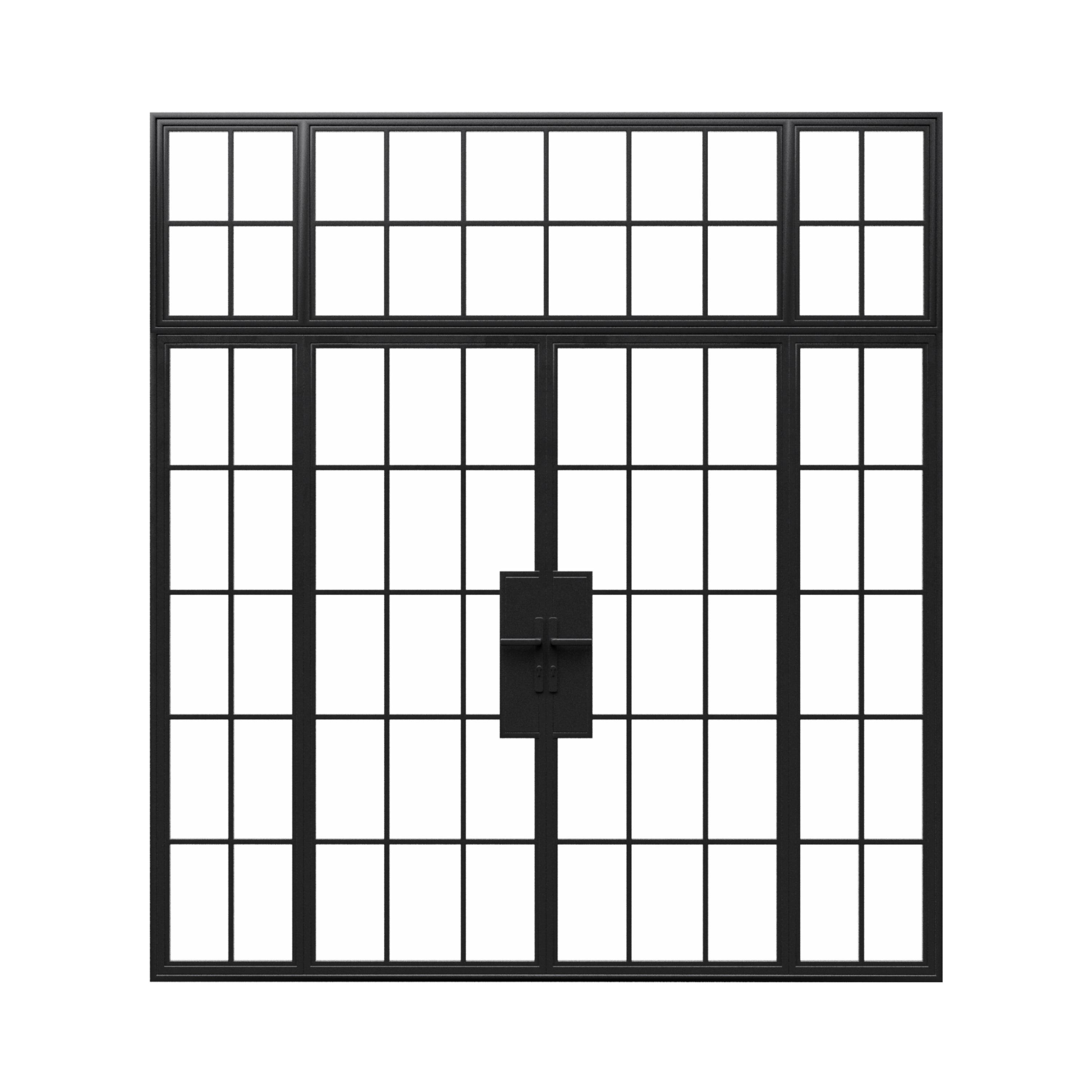 Steel French Doors w/ Transom & Sidelites