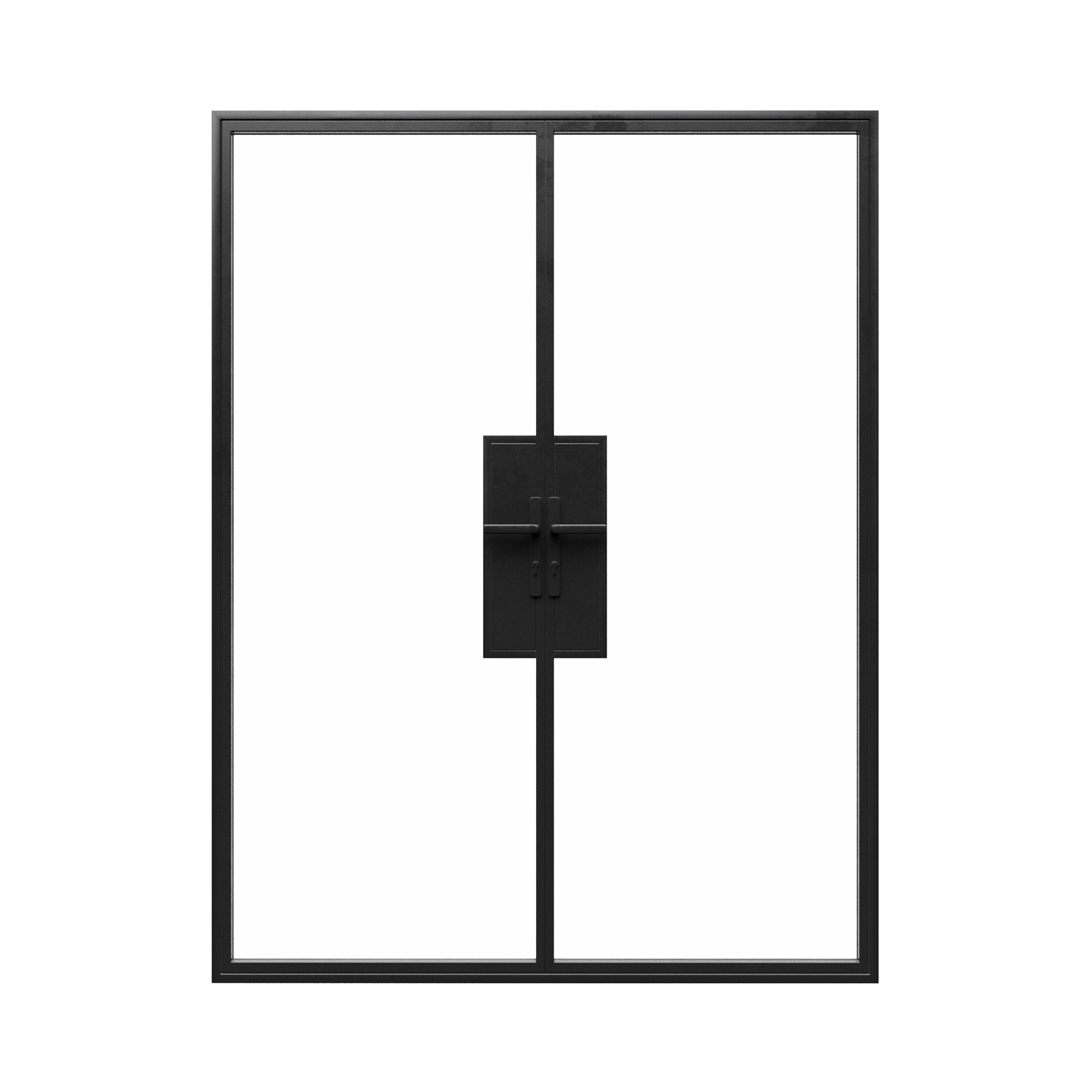 Solid Steel French Doors - All Glass Fully Custom