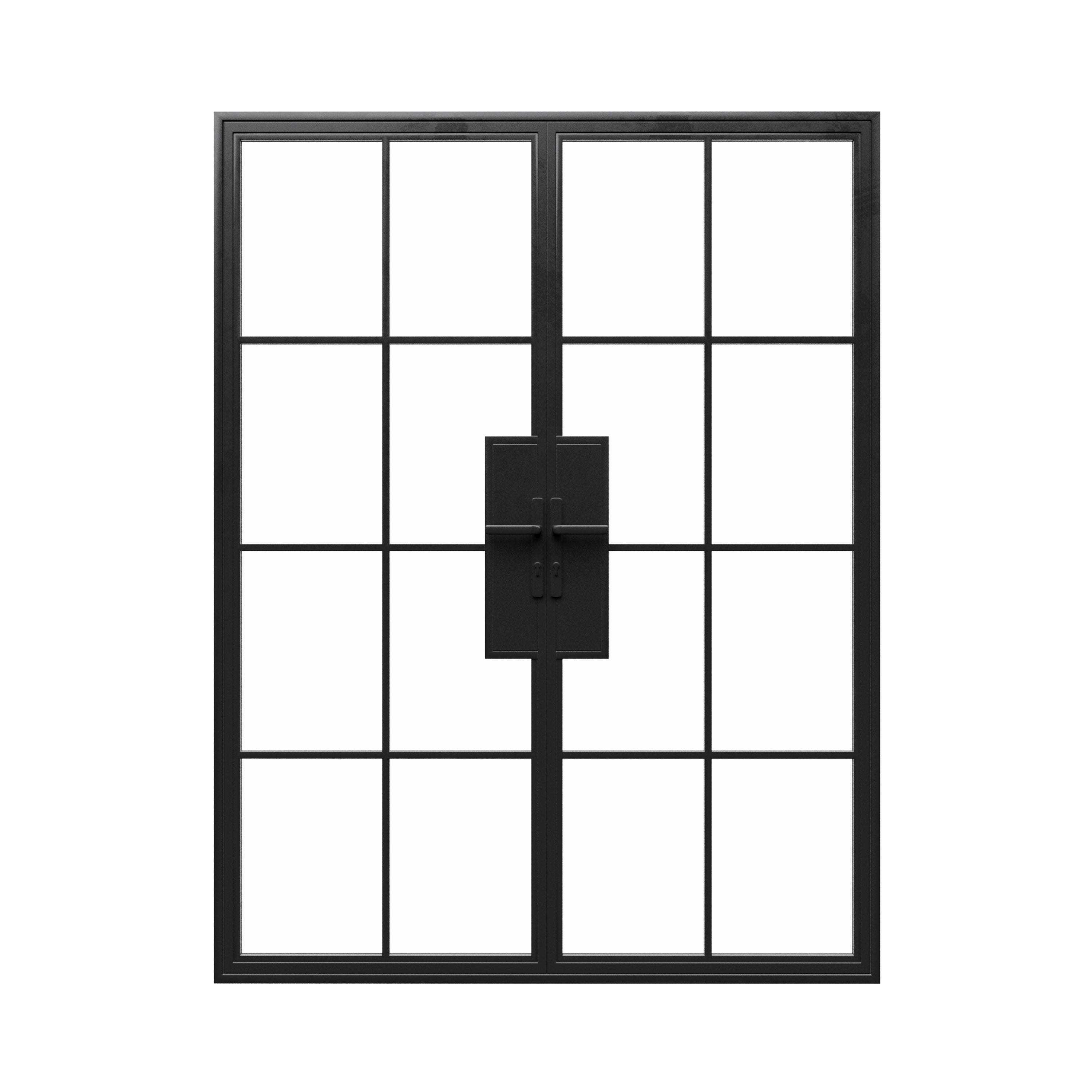 Interior French Steel Metal Doors - Iron Glass Double Doors