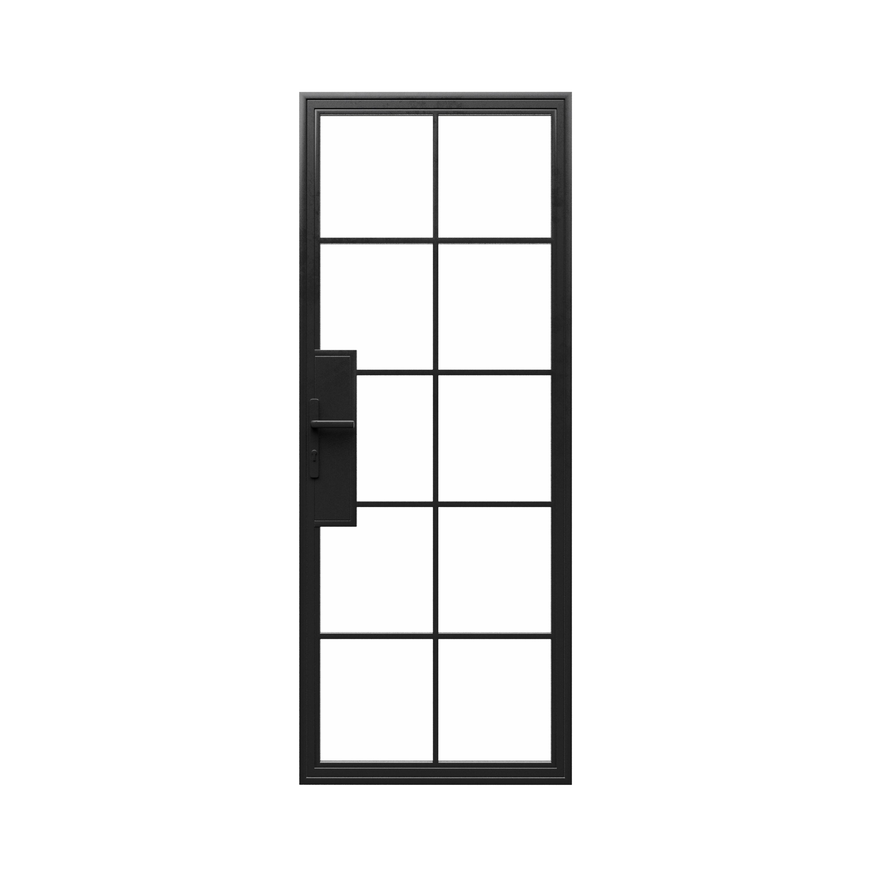 36x80 Single Steel Metal Door - Iron Glass Door