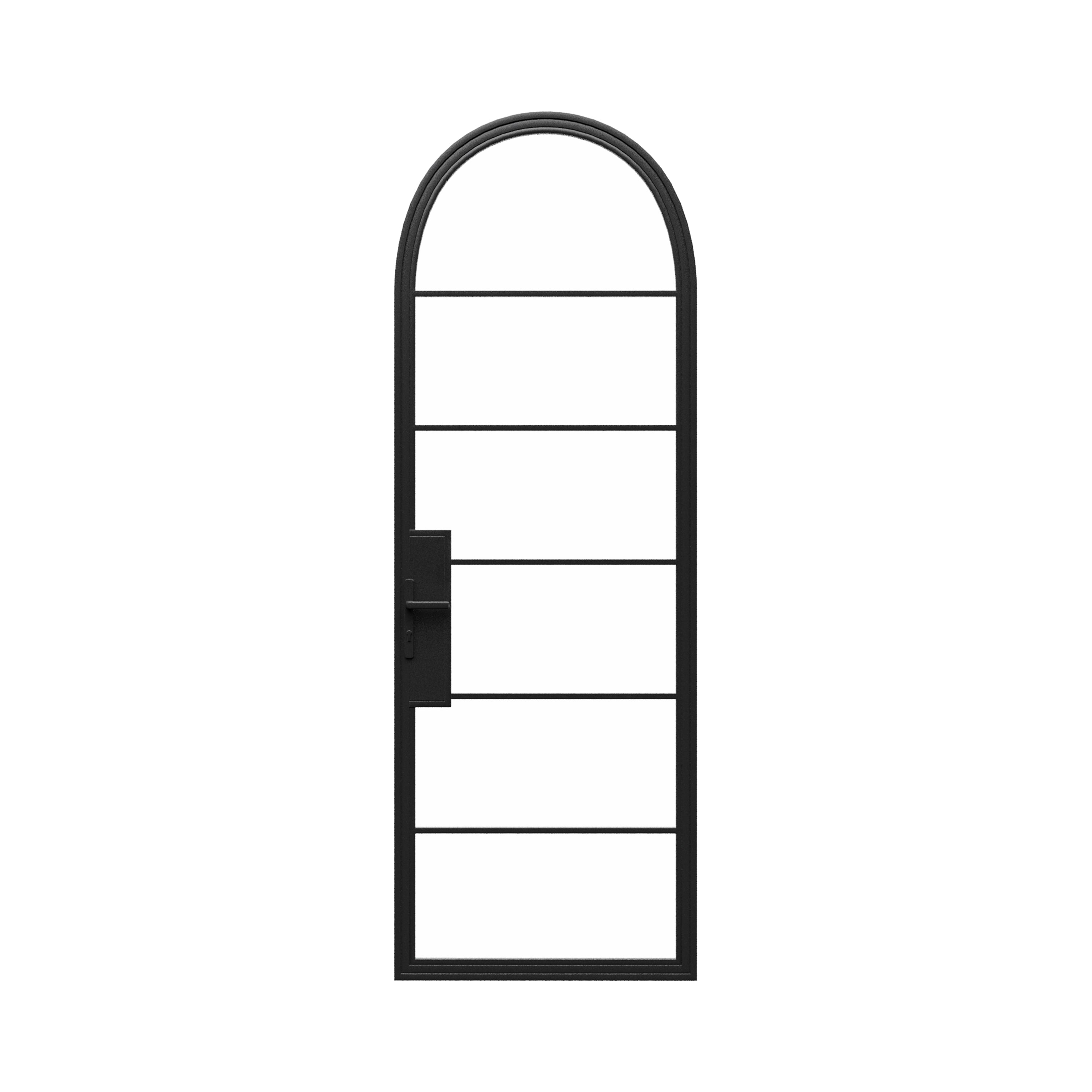 Wine Cellar Arch Steel Metal Door - Custom All Glass