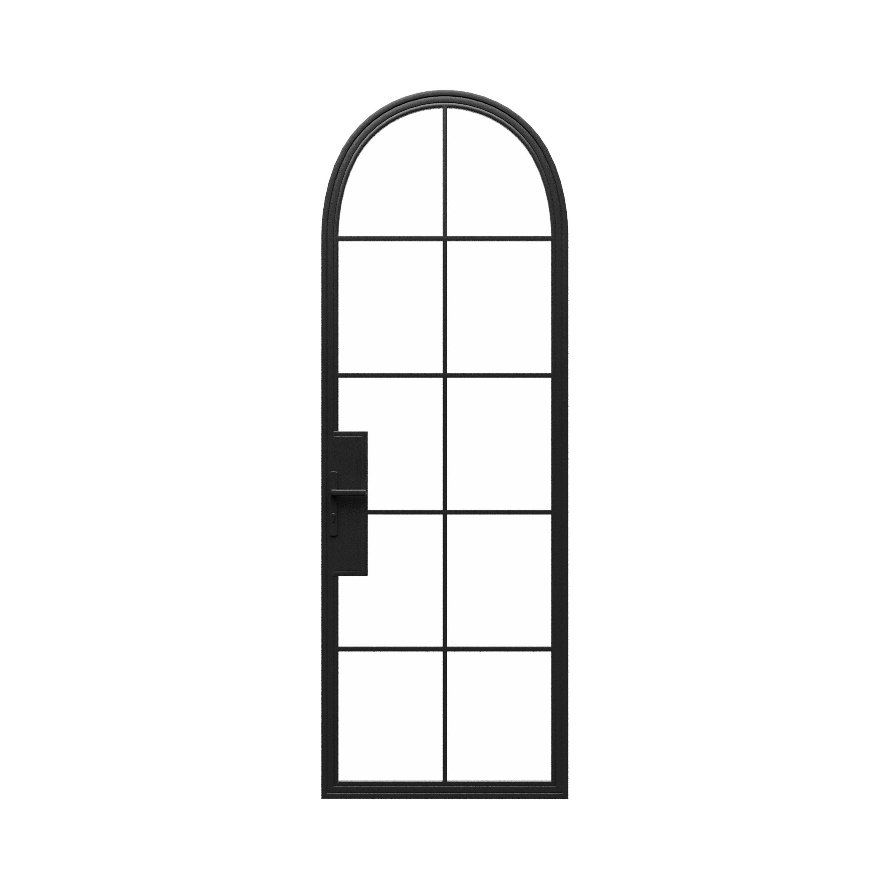 Full Arch Solid Steel Glass Door - Fully Custom