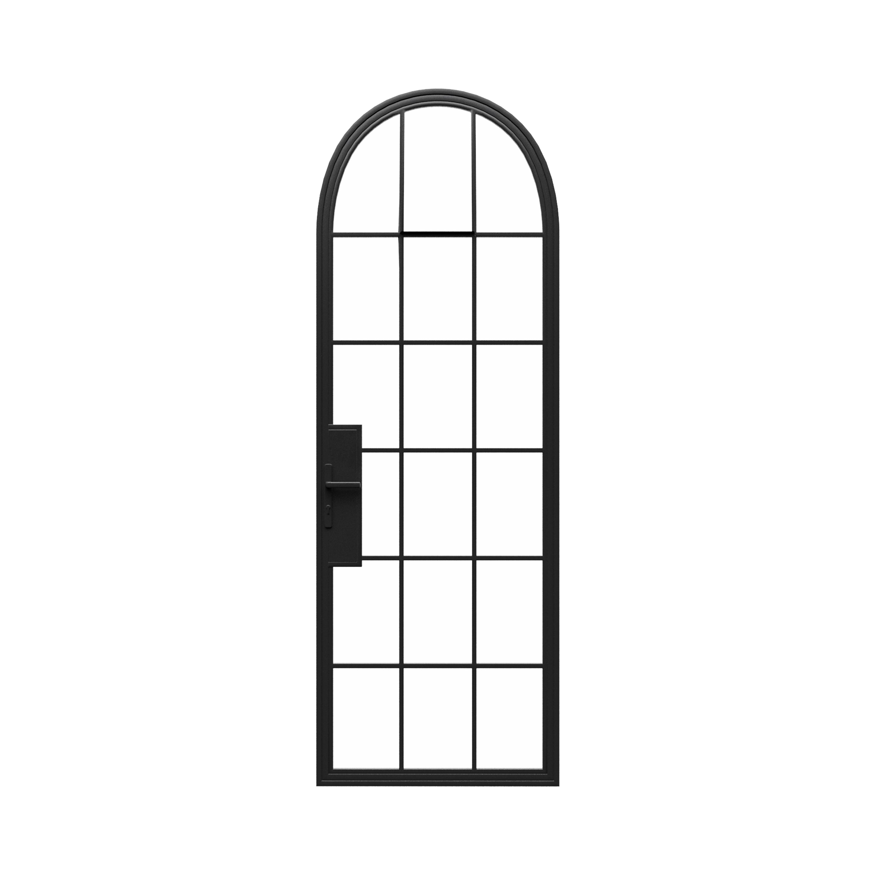 Full Arch Hollow Steel Glass Metal Door - Interior or Exterior