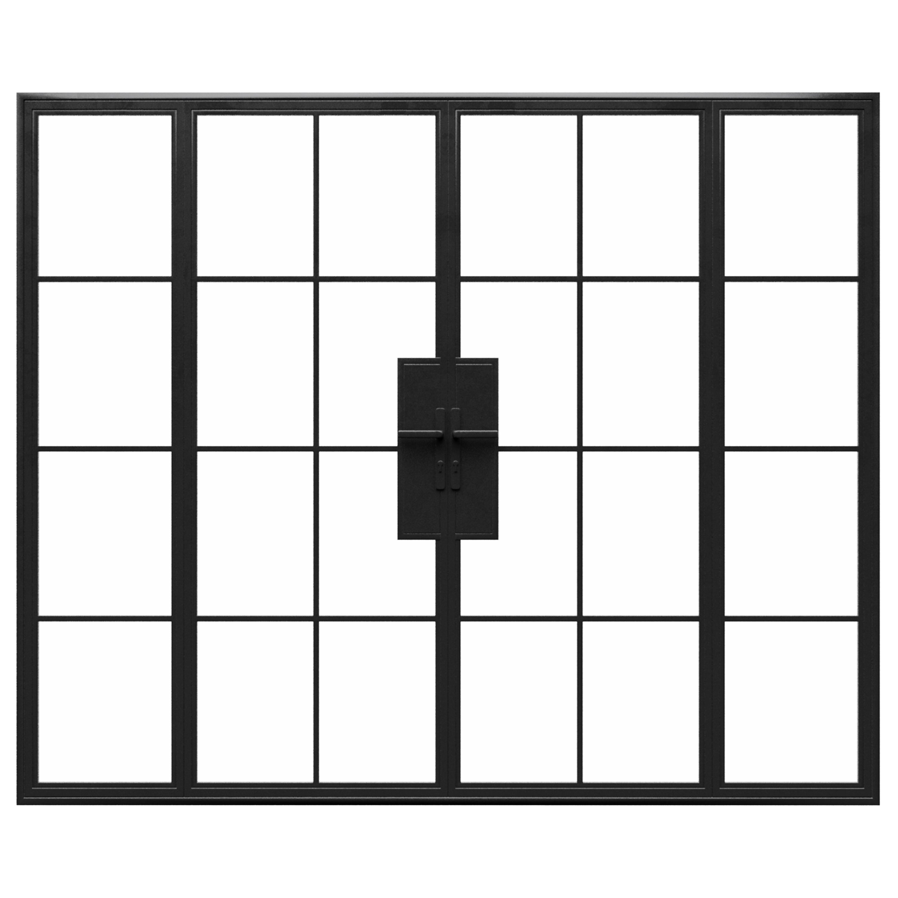 Interior French Steel Metal Glass Doors w/ Sidelites