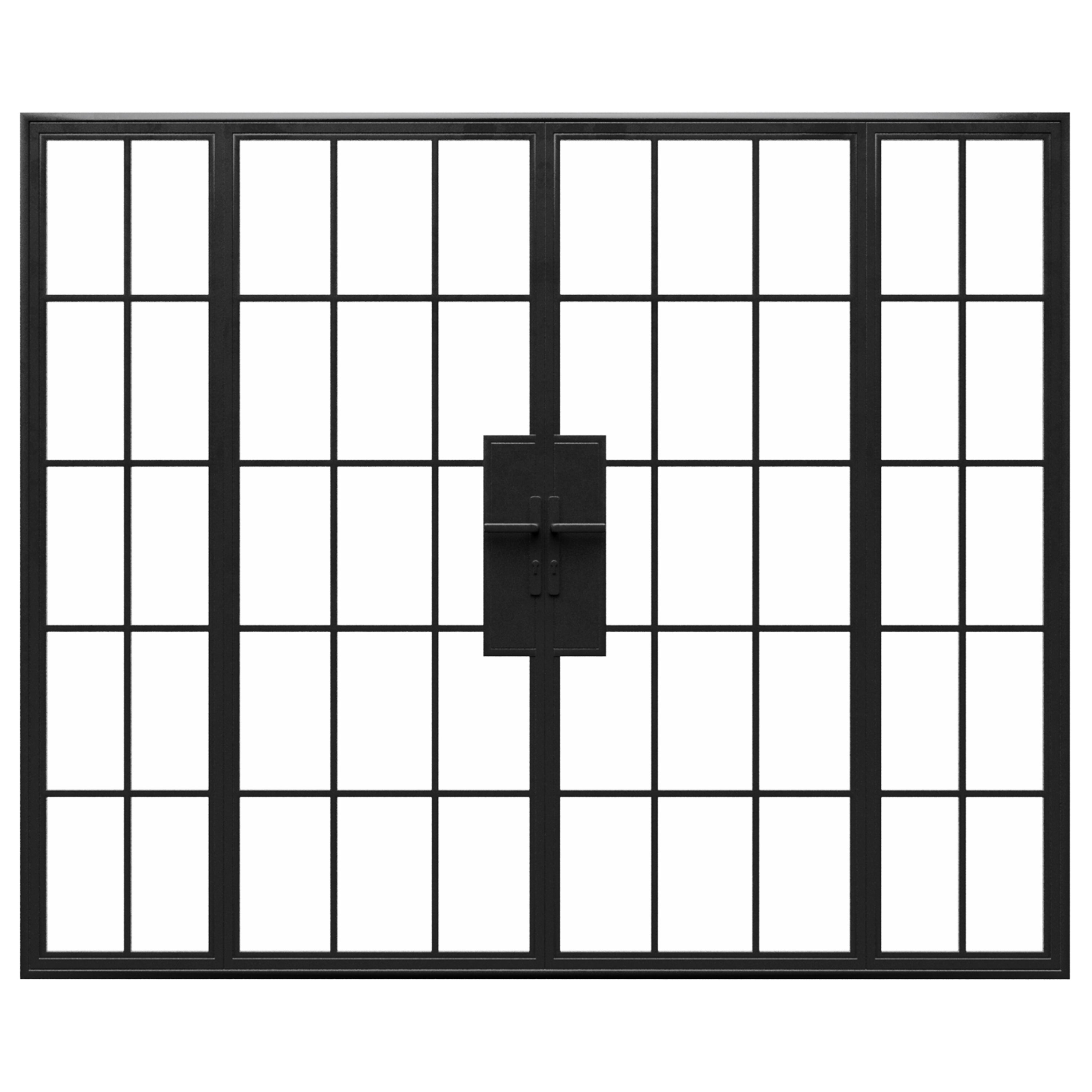 Interior French Steel Metal Glass Doors w/ Sidelites