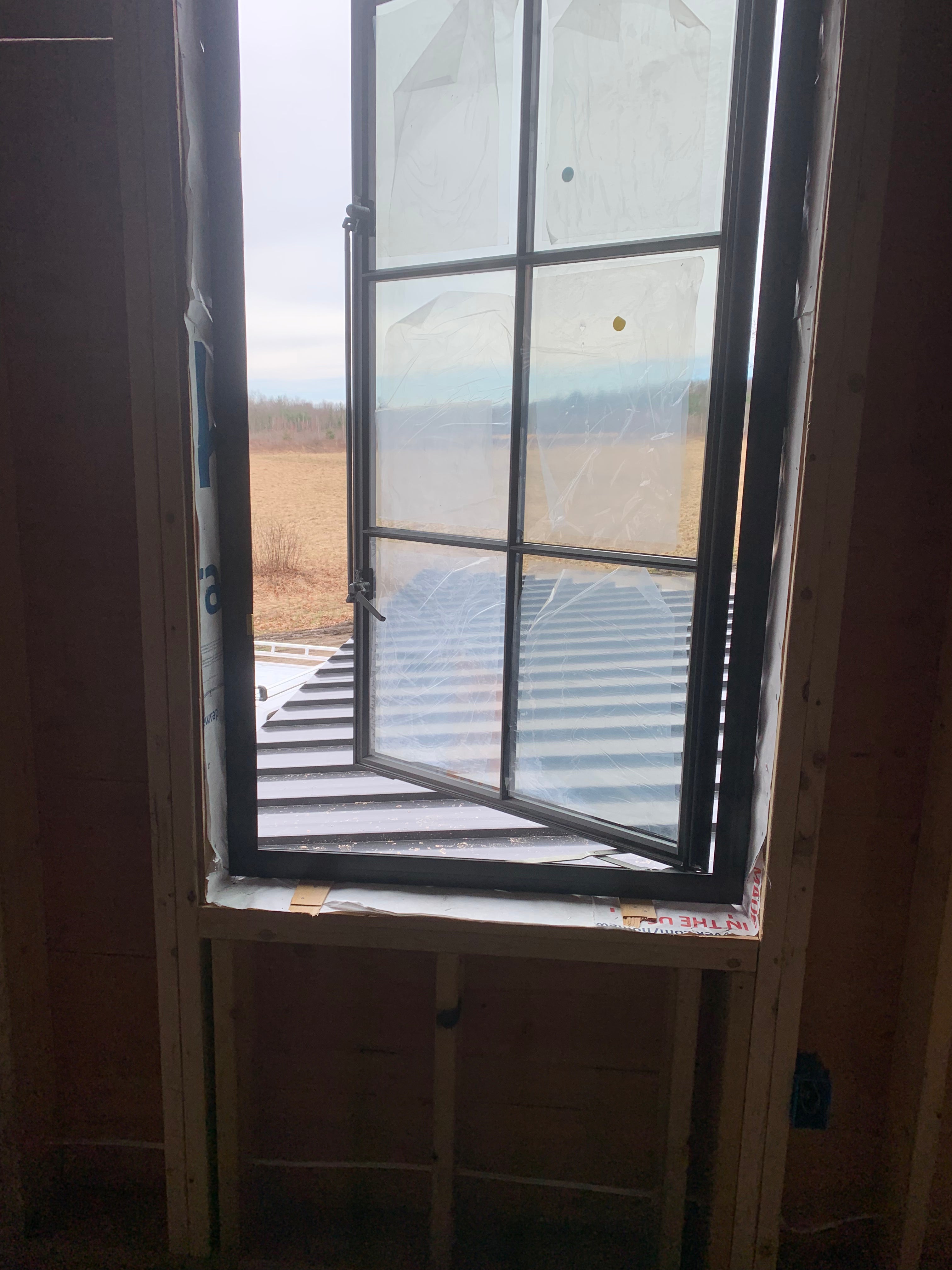 Steel Casement Pushout Window - Thermally Broken with Double Pane Tempered Glass | Black Badge Doors