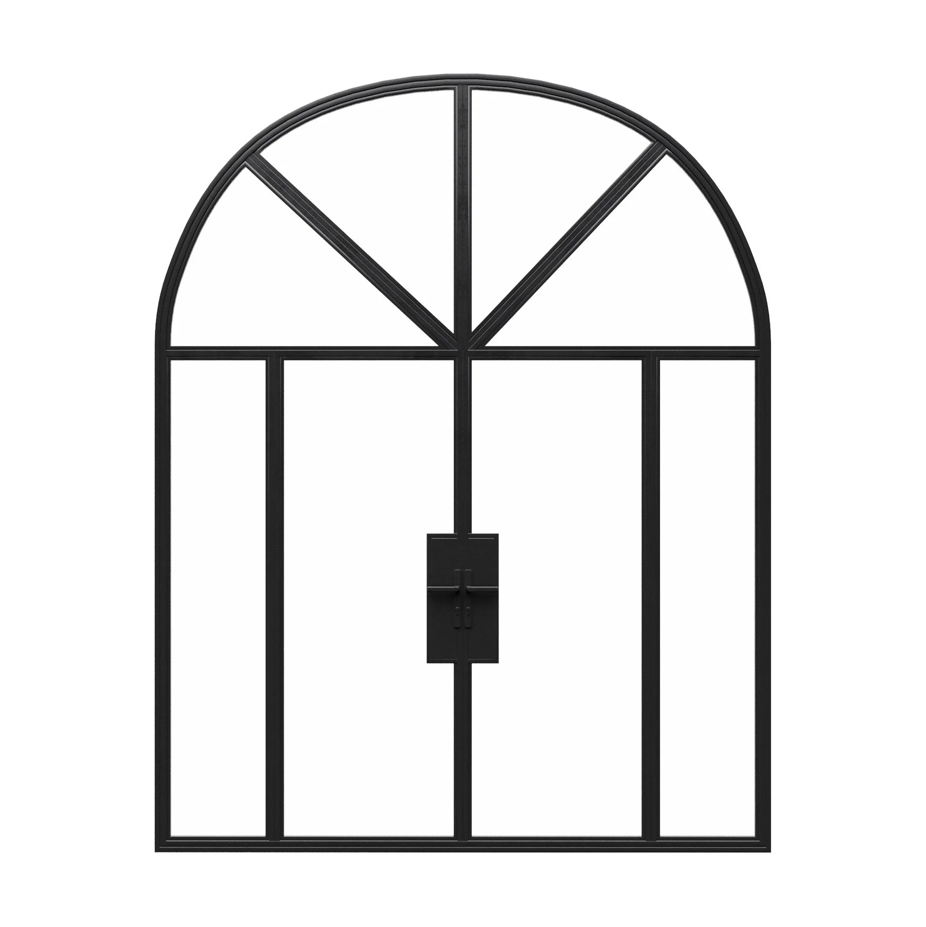 Commercial Arch Steel Glass Doors - ADA Hardware & Panic Bars