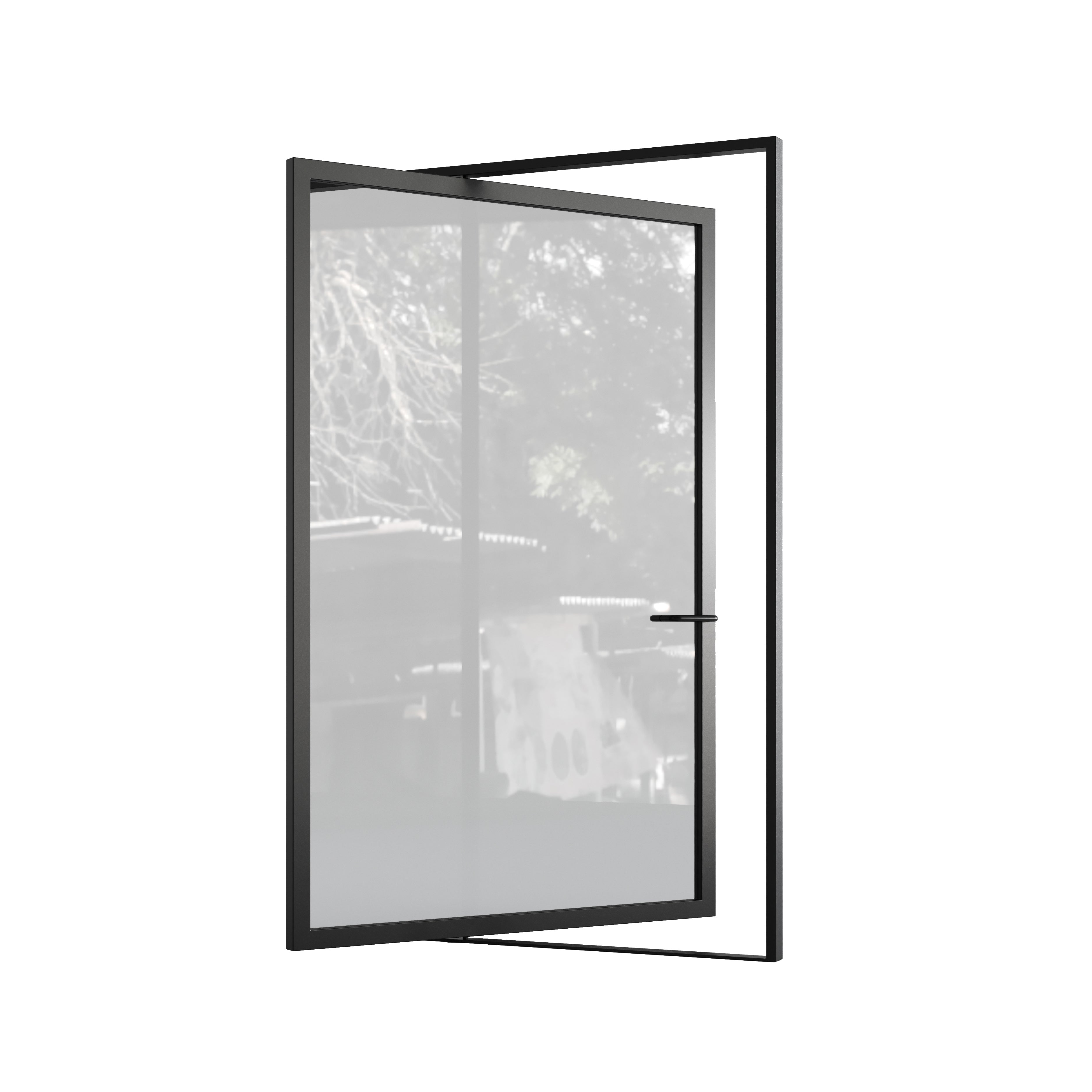 Glass Pivot Door - Aluminum Metal Frame - Fully Customizable