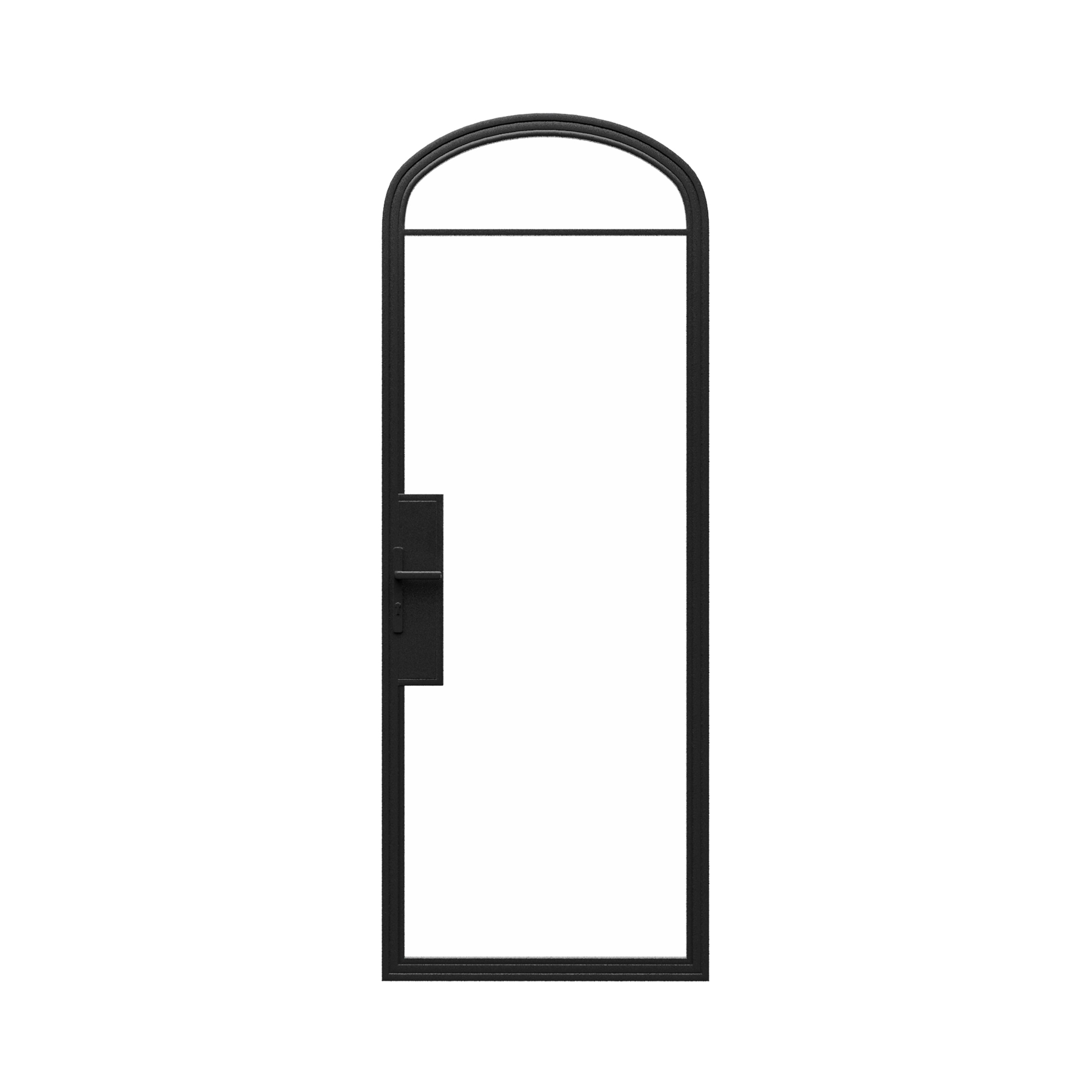 Mini Arch Steel Metal Door - Black Metal Doors